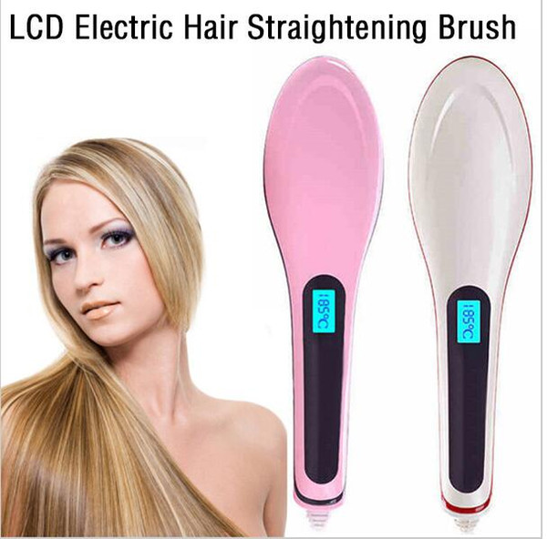 HQT-906 Beautiful Star FAST Hair Straightener brush Straight Styling Tool Flat Iron Electronic Temperature Control US AU EU UK Plug 100PCS