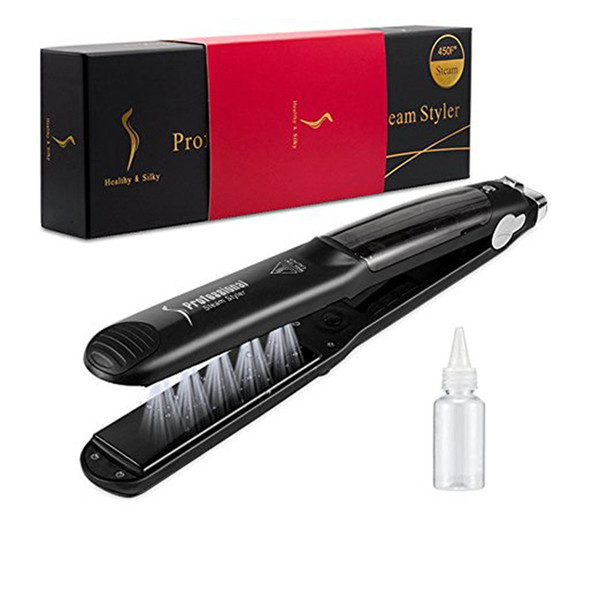 Fast Ship Dry Wet Hair Electric Straighteners Iron Steam Spray Ionic Ceramic Electric 6 Segments LCD Digital Titanium Plate Flat Salon Tool