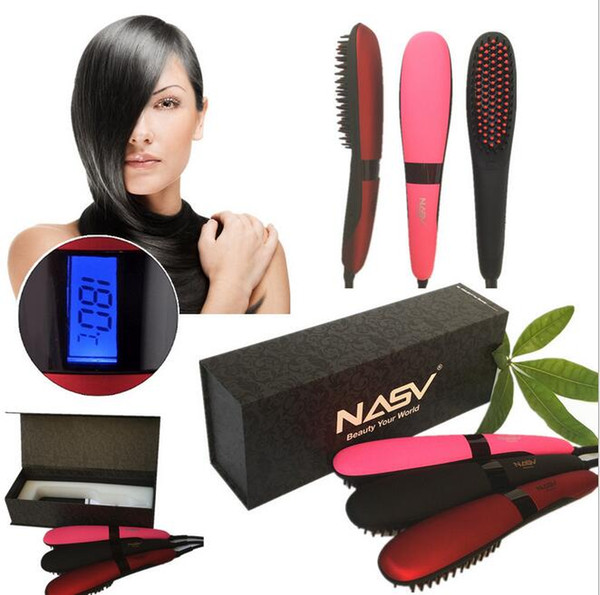 100% Original 2017 Beautiful Star NASV300 styling hair straighteners US UK AU EU Plug hair comb Oxygen ion PK HQT-906