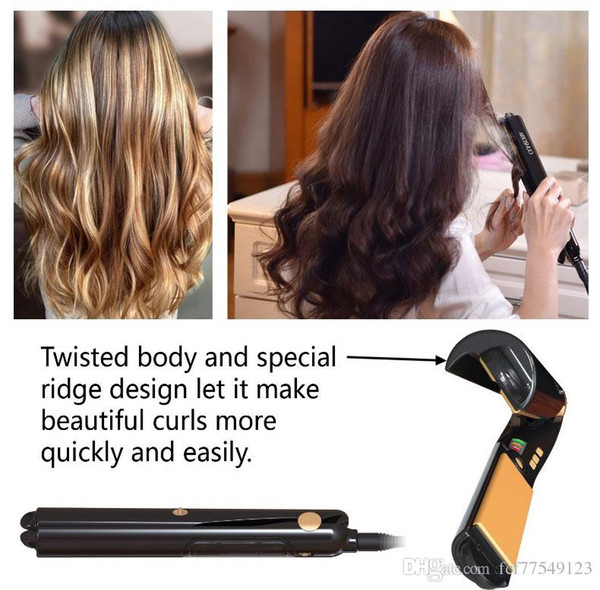 HS003 Steam Hair Straightener Curler Flat Iron Professional Argan Oil Infused Hair Treatment Ceramic Steam for Hair Straightening Curling