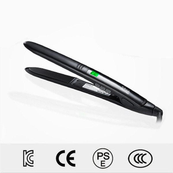 Electric Splint Streamline Hairstyle Tool Temperature LCD Panel Dual Use Buckle Ceramic Straight Hair Curler Combo Hair Straightener