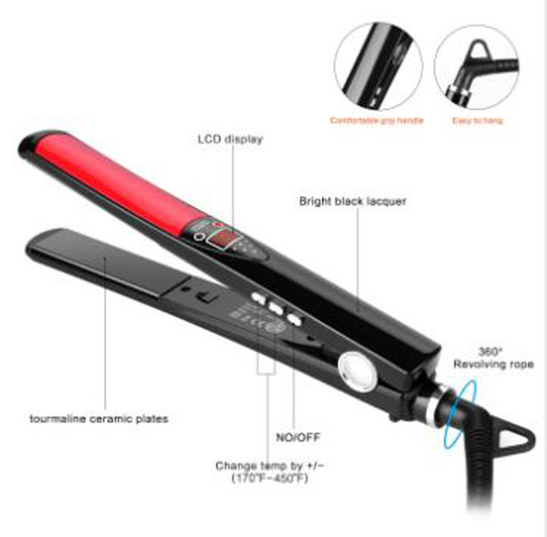 Hot sale 2 in 1 hair straightener Negative ion MCH fast heating curling machine Roll straight dual-use electric splint salon hairdressing to