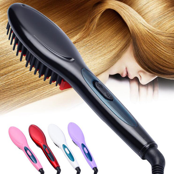 New Style Professional Electric Hair Straightener Comb Hair Brush Straightening Irons Hair Brush EU/ US/ UK/AU Plug