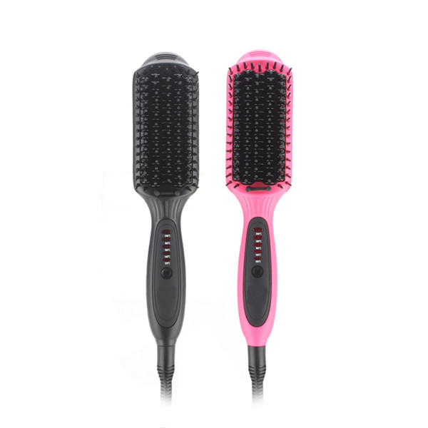 Electric Quick Heating Hair Straightener Brush Hair Styling Tool for Any Hair Types Ergonomic combs