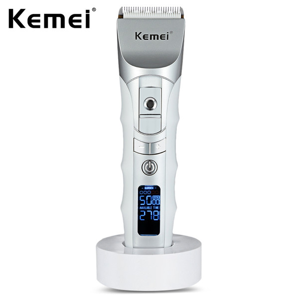 Kemei Rechargeable Electric LCD Hair Clipper Haircut Trimmer Hairdressing Shaving Hair Cutting Set Barber Styling Tools EU PLUG