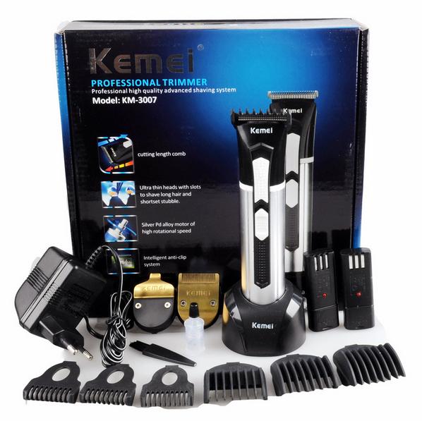 KEMEI 3 IN 1 Professional Rechargeable Electric Hair Trimmer Hair Clipper Professional Men and Baby Hair Cutting Machine BT-100