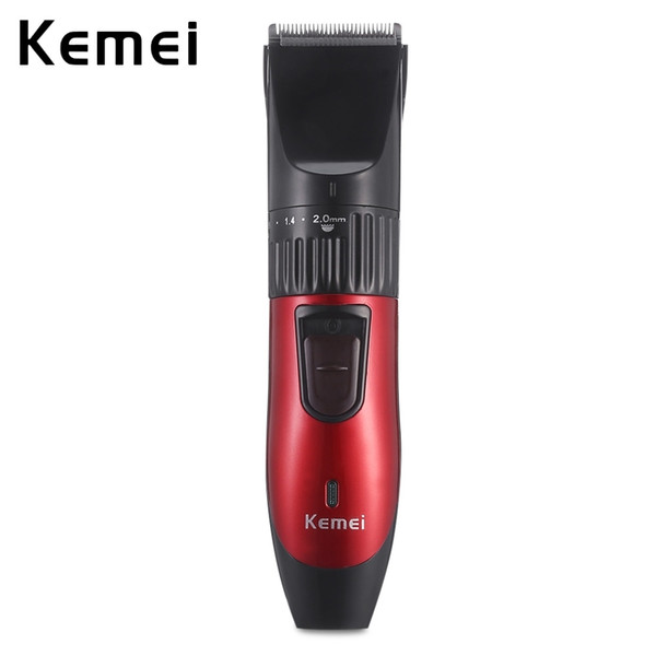 Kemei 0.8-2.0mm Adjustable Electric Hair Clipper Rechargeable Hair Trimmer With Comb Haircut Machine Hairclipper KM-730