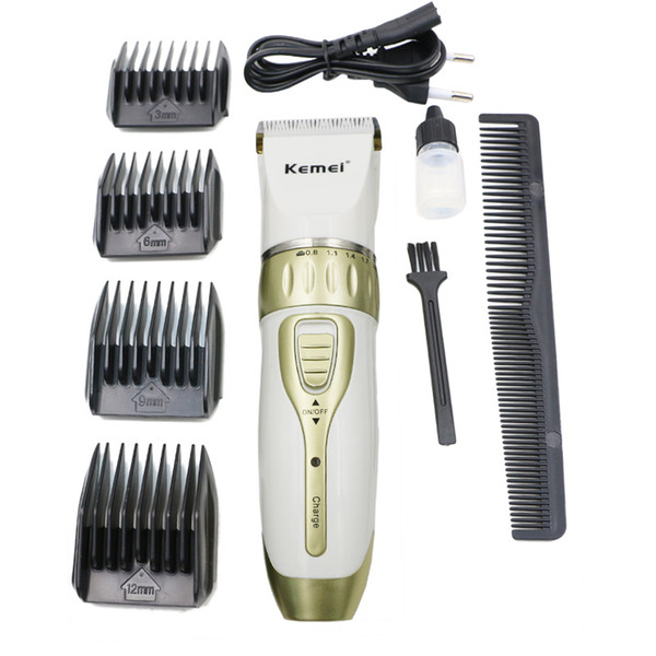Kemei Rechargeable Electric Hair Clippers Professional Hair Trimmer for Men and Women Adjustable Salon Clipper Beard Shaver Shaving Machine