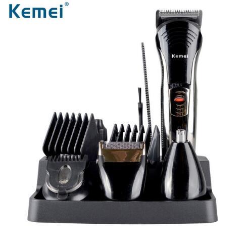 Kemei Multifunction Electric Hair Trimmer Set 7 in 1 Hair Clipper Rechargeable Hair Cutting Machine Nose KM-590A