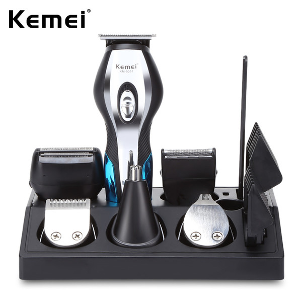 Kemei KM-5031 11 in 1 Hair Clipper Shaver Razor Men Nose Ear Hair Trimmer Clipper Grooming Kit Set Rechargacle Shaving Machine