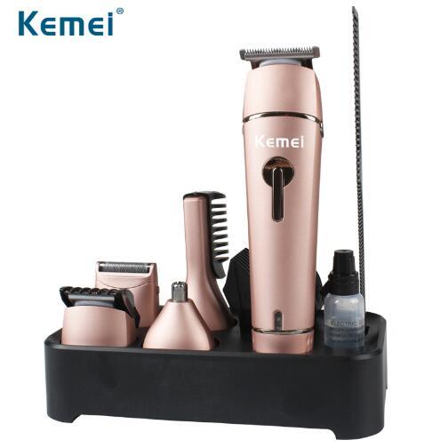 Kemei 6 in 1 Rechargeable Hair Trimmer Multifunction Hair Clipper Electric Shaver Nose Trimmer Men Styling Tools Shaving KM-1015