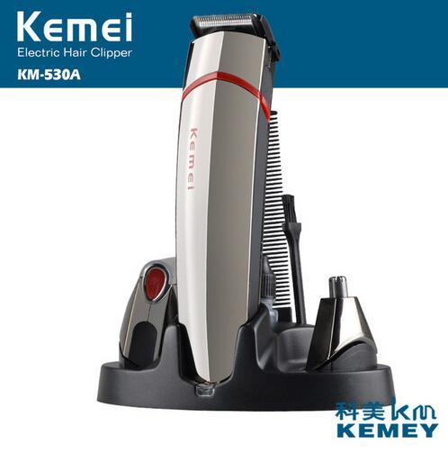 Kemei km-530A Electric Rechargeable Hair Trimmer Beard Shaver with Nose Trimmer and Shaving Function