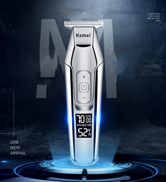 Kemei Barber Professional Hair Clipper LCD Display 0mm Baldheaded Beard Hair Trimmer for Men DIY Cutter Electric Haircut Machine tools