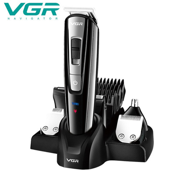 VGR Hair Clipper Rechargeable Cordless Hair Trimmer Razor Precision/Design/Nose/Beard Trimmer 6-in-1 For Adult Men