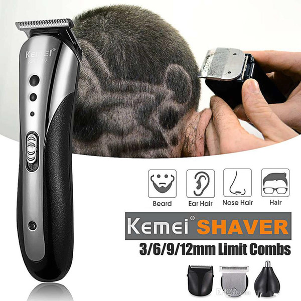 KM-1407 All in1 Rechargeable Multifunctional Hair Trimmer Rechargeable Electric Nose Hair Clipper Professional Electric Razor Beard Shaver