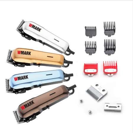 WMARK Professional Wired Hair Trimmer 6000-6500rm DC motor Sharp and light free blade set with 6 size guide comb NG-555