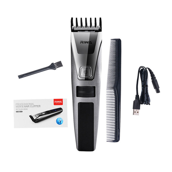 Riwa Quick Charge Men's Hair Trimmer Machine Cordless LCD Display Clipper Styling Haircut Cutter for Baby & Adult