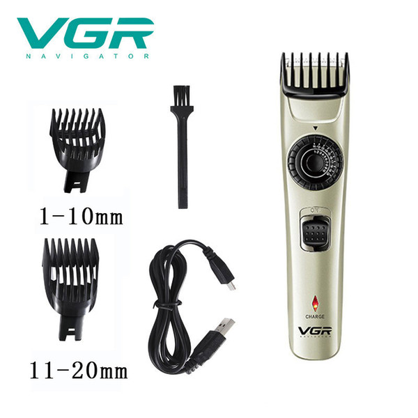 VGR V031 Electric Hair Clipper Hair Shaver USB Rechargeable Waterproof Beard Trimmer Shaver Hair Trimmer Adjustable limit comb