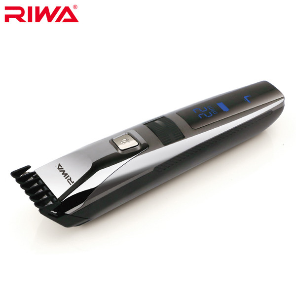 RIWA Waterproof Hair Trimmer LCD Display Men's Hair Clipper Rechargeable One Piece Biuld-in Comb Design Haircut Machine K3 T191019