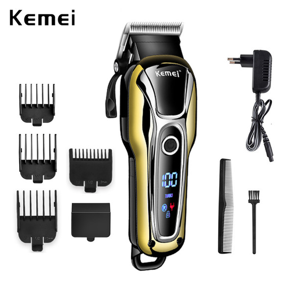 100-240V kemei rechargeable trimmer professional clipper shaving machine hair cutting beard electric razor T191019