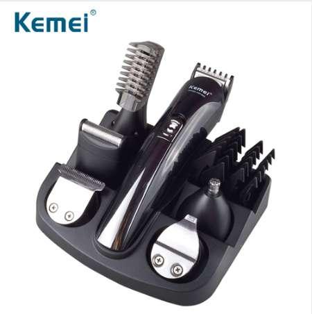 Kemei 6 in 1 Rechargeable Hair Trimmer Titanium Hair Clipper Electric Shaver Beard Trimmer Men Styling Tools Shaving Machine 600