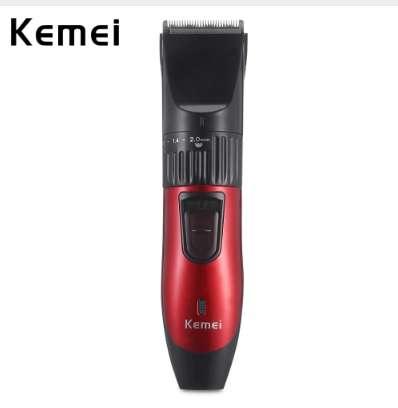 Kemei 0.8-2.0mm Adjustable Electric Hair Clipper Rechargeable Hair Trimmer With Comb Haircut Machine Hairclipper