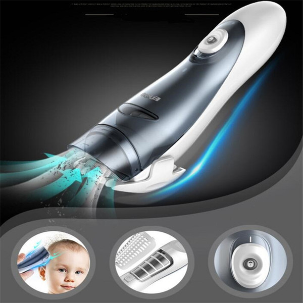 professional IPX7 washable baby hair clipper vacuum less mess children hairdressing trimmer infant hairstyling barber haircut