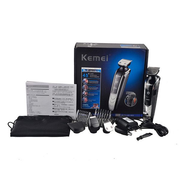 KM-1832 quality Waterproof Electric trimmer hair clipper trimer shaver beard trimmer nose rechargeable kemei cutting haircut