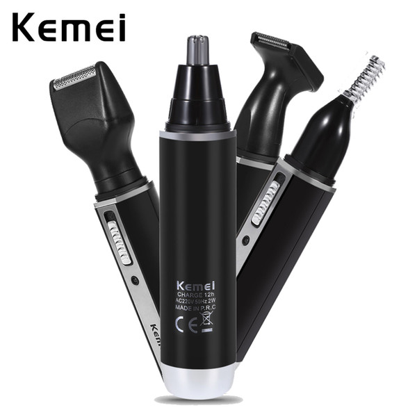 Kemei KM - 6630 4 in 1 Nose Hair Beard Eyebrow Rechargeable Electric Trimmer Electric Nose Trimmer Ear Shaver Hair Cliper