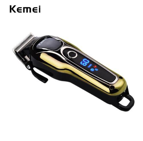 Kemei km-1990 Professional Super Power LCD Digital Hair Trimmer Salon Clipper Low Noise Cutting Trimmer Limit Combs Man Kids EU 110-240V