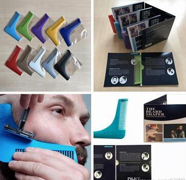 10 Color Beard Bro Beard Shaping Tool for Perfect Lines Hair Trimmer for Men Trim Template Hair Cut Gentleman Modelling Comb 