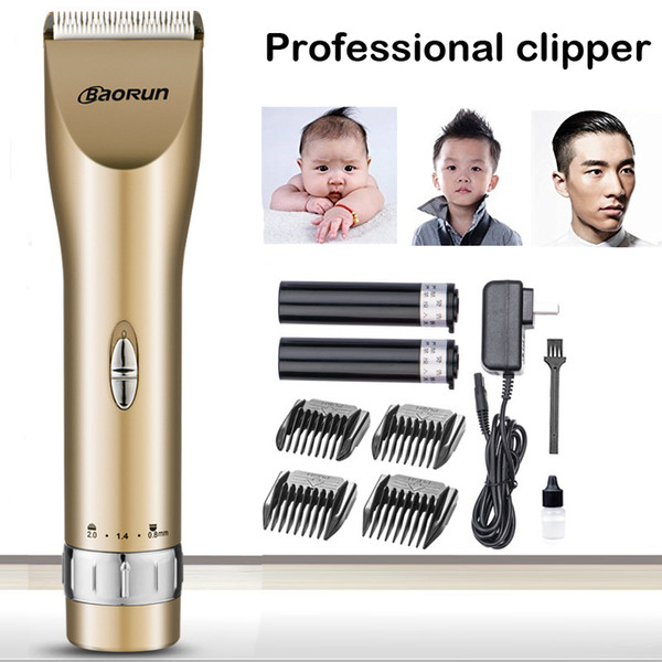 Baorun Hair Cutting Machine Professional Cordless Rechargeable Hair Clippers Set For Barbers Children & Adult Buzz Cut 4 Color C30L