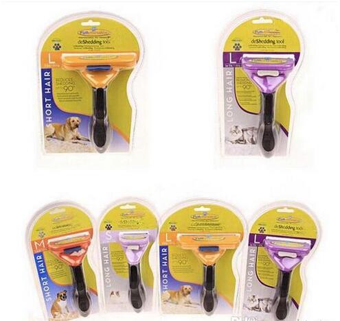 Pet Dog Hair Trimmer Shedding Cat Dog Long Short Fur Hair Brush Comb Grooming Tool free DHL ship