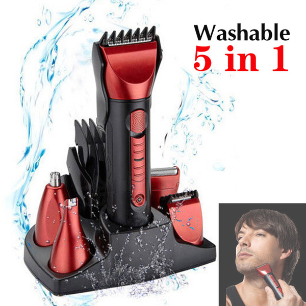 5 in 1 Electric Hair Clipper Ear Nose Beard Trimer Waterproof Professional Hair Trimmer For Men Children Haircut Hair Cutting Machine Tool