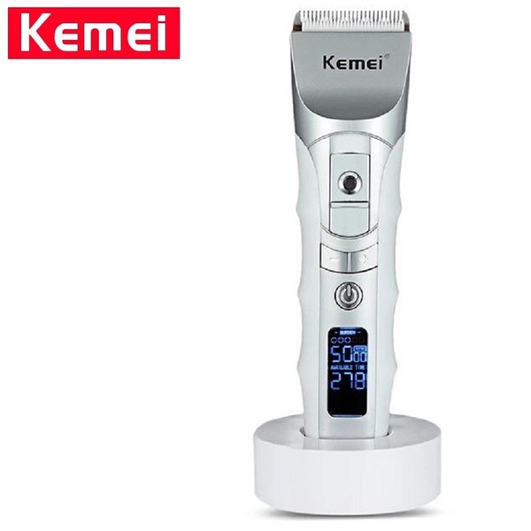 Kemei Rechargeable Hair Clipper Trimmer LCD Display Trimmer Shaving Machine Hair Cutting Set Barber Styling Tools Haircut Barber Style