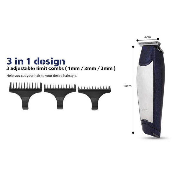 Kemei KM-5021 3 In 1 Professional Rechargeable Hair Trimmers Clipper Haircut Barber Hair Clipper Styling Machine with retail package 20pcs