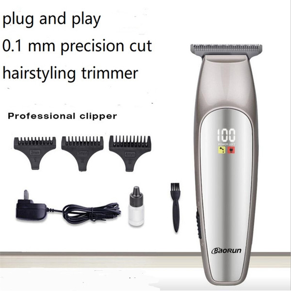 Electric Hair Clipper Trimmer T Blade Razor Man Hairdressing Styling Baldheaded Skull Barber Shaving Cutting Oil Haircut Beard Shaver