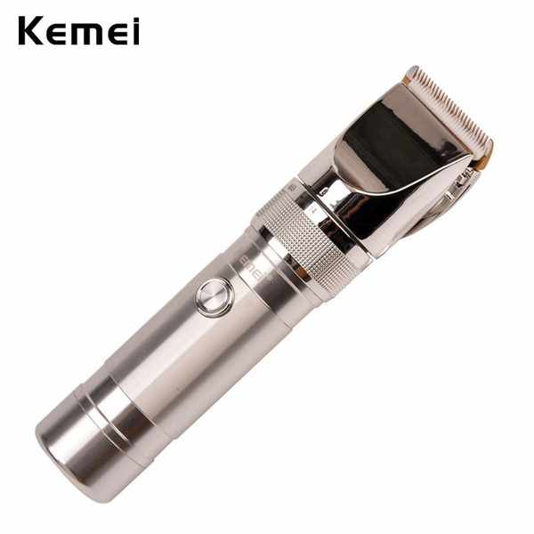 Kemei KM-9801 Ceramic Cutter Rechargeable Electric Hair Clipper Trimmer Razor Cordless Adjustable Clipper Haircut Machine S42