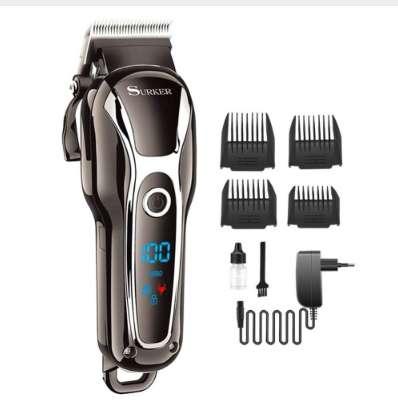 Professional LCD hair clipper electric hair trimmer for men rechargeable hair cutterr cutting kit haircut machine two speed