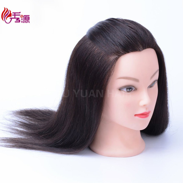 518 Type Natural Color 100% Real Human Hair Training Head Can Be Curled Dyed Bleached Hairdressing Mannequin Head Dolls With 100% Human Hair