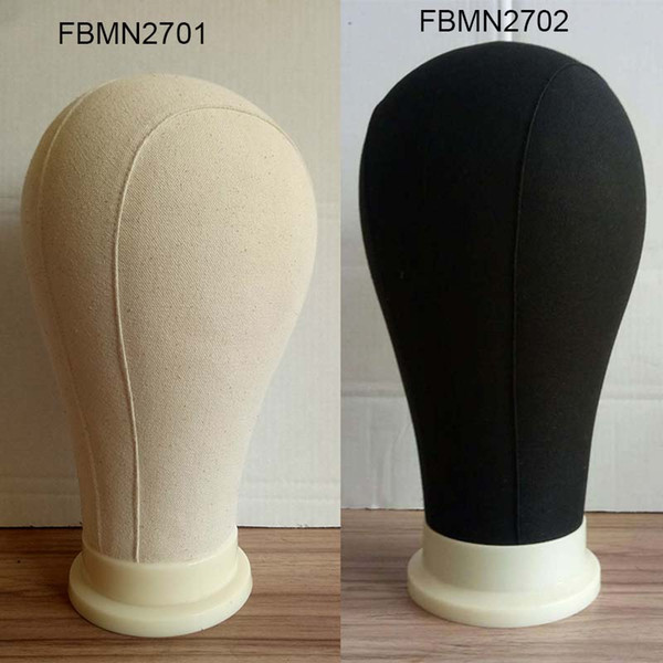 Unisex Head Model Fixing Wig Mannequin Mould Block Pins Head Wig Hat Jewelry Display Stand Rack Cosmetology Manikin Canvas Black/Beige