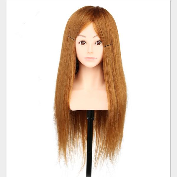 T-29 cheap mannequin head shoulder hair, 60cm 220g human hair training head with shoulder for !