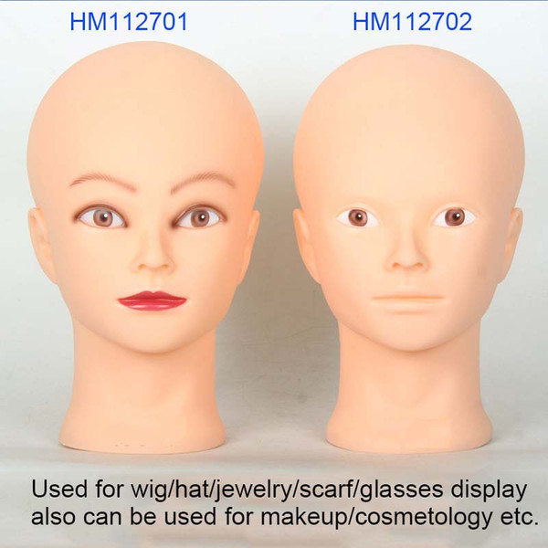 Cosmetic Practice Head Mould Hair Products Display Model Props Cosmetology Hairdressing Doll Women Hairdresser Manikin Head PVC Silica Gel