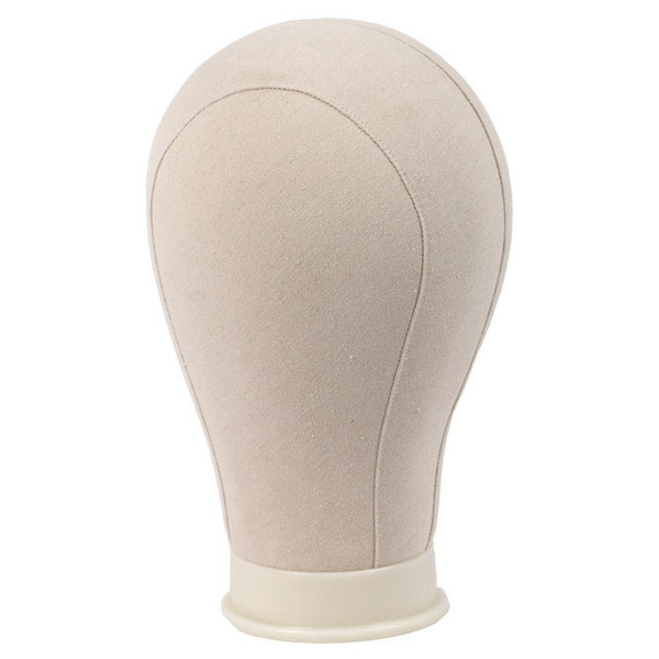 WYF Cork Canvas Block Head Canvas Block Mannequin Head for Wig Display Hair Extension Styling White Color