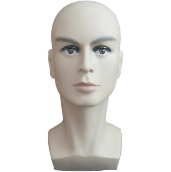 Male Mannequin Head Hat Display Wig training head men's head model upper-body display