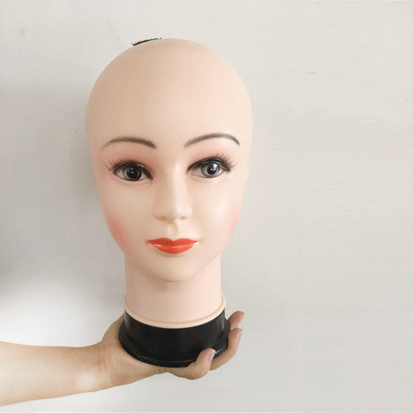 Top quality Women's Mannequin Head Hat Display Wig Torso PVC training head model femal model professional model mannequin head