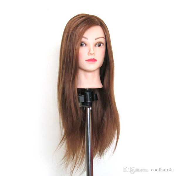 22'' Synthetic Mannequin Head Salon Cosmetology Hair Hairdressing Training Head Mannequin + Clamp Holder