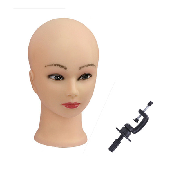 Free shipping Good 1pcs Female Mannequin head Wigs mannequin head hair mannequin head for wigs + Clamp