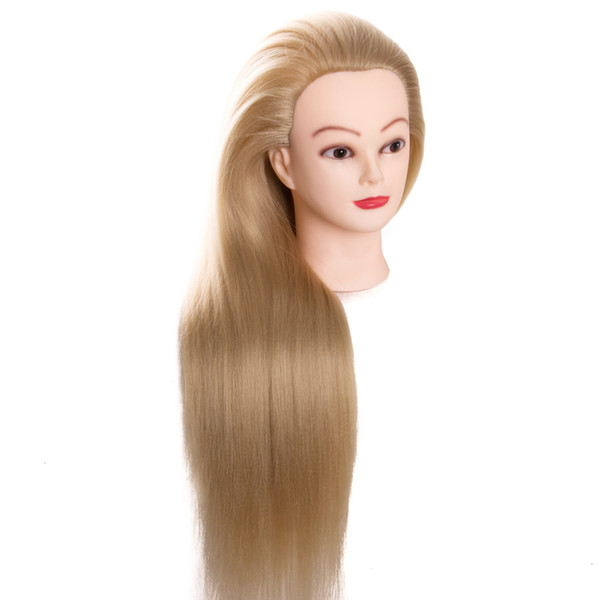 Training Mannequin Head With Hair 70cm Synthetic Fiber Cosmetology Hairdressing training head Dolls Manikin Heads Hairstyles