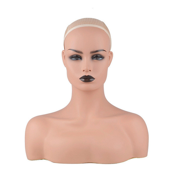 Factory Direct Sale Female Mannequin Head PVC Bust Sale For Wig or Jewelry or Hat Display